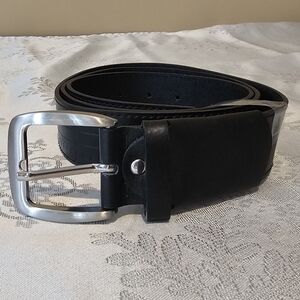 Black Leather Belt 1 1/2" Wide SZ 40 Black ICE